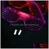 Autres fournitures de fête festives Forme de volets LED Lunettes clignotantes Light Up Jouets pour enfants Décoration de Noël Glowing Drop Livraison Accueil Ga Dhizi