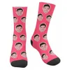 Meias de rosto personalizadas, imagem de foto personalizada em meias, meias atléticas unissex para homens e mulheres