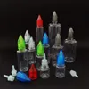 Kleurrijke plastic druppelaarolieflessen met kristallen deksel 3 ml 5 ml 10 ml 15 ml 20 ml 30 ml 50 ml 100 ml PET-plastic naald samendrukbare fles voor V Rjgq