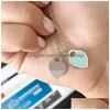 10Mm Blue Heart Necklace Woman Stainless Steel Pink Green Pendant Jewelry Valentine Day Christmas Gifts For Girlfriend Wholesale Drop Delive