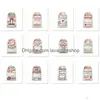 Décorations de Noël Stock Santa Sack Sacs Décoration Linge Dstring Tissu Sac Cadeau Pochette 12 Styles FY5995 Drop Livraison Maison Jardin F Dhtp9