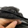 Mäns barn peruker tunn hud toupee naturliga hårfäste remy hårstycken lager 230914