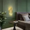 LED Copper Leaf Bedroom Sidsides Wall Lamp Creative Mirror Front Corridor Wall Sconces Villa Stair Fall Hallväggbelysning