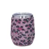 UPS 12 oz Bling Tumbler com Strass Diamante Copo de Vinho Copo Isolado de Aço Inoxidável com Palha Glitter Vácuo Térmico JJ 9.15