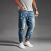 Jeans déchirés pour hommes bleu noir Denim hommes Jean Homme Harem Hip Hop grande taille pantalon 44 46 48 hommes Uomo Fashions Jogger pantalon 20184d