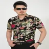 TOP Marke Design Kurzarm Herren Shirts Luxus Stilvolle Edle Big Print Blume Casual Männer Kleid Shirt Frühling Sommer Herren top227x