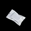 12 20cm4 7''x7 8'' Branco Transparente Frente Resealable Zip Lock Saco de Embalagem de Plástico 100 pçs / lote Calor Selável Grocer258d