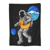 2023 L'ultima coperta da astronauta di design Serie di astronauti modello di esopianeta sfondo cosmico tendenza della moda divano letto resto copertura coperta Vacanza regalo di compleanno