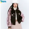 Kvinnors jackor tröjor yiciya varsity jacka bombplan kvinnor rosa baseball jackor racing kvinnlig mode koreansk vindbrytning y2k vintage jacka kappa 230914