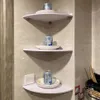 18 20 24 White 3 Pcs Floating Wall Corner Shelf Wall Mounted Storage Rack Bathroom Shower Holder Home Bookshelf Shelves Storage X0241u