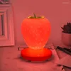 Night Lights Creative Home Strawberry Light USB Charging Bed Decoration Atmosphere Lamp Design LED Silicone Eye Touch Table