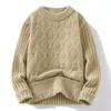 Męskie swetry 2023 Trend modowy jesienny i zimowy zagęszony ciepły sweter z załogiem swobodny luźne wygodne wysokiej jakości