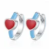 Hoop Earrings Sytle Japen And Korea For Women Sliver Copper Heart