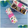 Gift Wrap Floral Printed Long Aron Box Moon Cake Carton Present Packaging For Cookie Favors Candy Drop Delivery Home Garden Festive Pa Dhouy