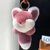 Keychains lyxiga Real Rex Fur Pendant Keychain Women Fluffy Toys Bag Car Keyring Charm Accessories Girl Girl Tinket Gift2738