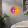 Wall Lamp Modern Sconce For Living Room TV Background Bedroom Bedside Office Aisle Stair Creative Led Round Metal Indoor Lights