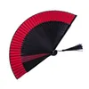 Chinesische Farbe Schwarz Folding Fan Dekorative Hand Fan Dekoration Handwerk Für Frauen Einkaufen Tanz Dekoration Handwerk Hause Decor1223T