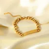 Bracelet en acier inoxydable PVD plaqué or 18 carats pour femme, pendentif à breloque, bijoux tendance, vente en gros, 2023