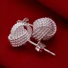 Brand new high quality 925 silver tennis stud earrings fashion gift jewelry 15pair lot2676