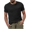 Men's T Shirts Large For Men Fashion Spring And Summer Casual Short Sleeved Round Neck Solid Color Shirt Mens Top Extra Long