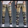 Mens Jeans MenS Pants Locomotive Fashion Denim Trousers Biker High Quality Male Straight Casual Designer Ripped Comfortable Advanc327C