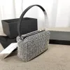 Sac de créateur de mode en diamant, pochette en maille et strass de 17cm avec boîte-cadeau et sac à poussière296o