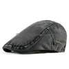 Basker vintage denim basker män kvinnor uni jeans newsboy hatt vår höst hattar toppade cap case framåt justerbar mössor droppleverans dhmz4