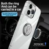 Slim Clear Transparent Magnetic Ring Kickstand Cases For iPhone 15 Pro Max 14 13 12 11 XR XS X 8 7 Soft Back Protective Phone Covers Funda