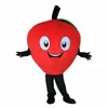 Costume de mascotte de pomme rouge verte, Costume de personnage de dessin animé pour adultes, déguisement de boutique, tenue publicitaire de supermarché