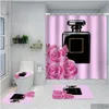 Shower Curtains Fashinon Digital Printing Waterproof Home Curtain Polyester Cloth Bathroom 4Pcs Drop Delivery Garden Bath Accessories Dh7Qd