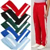 Mensbyxor Sidor Stripe Sports Pants Mens Designer Velvet Pants Womens Loose Right Running Pants Pants S-XL297O