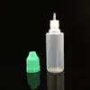 Bottiglie contagocce per liquidi E da 500 pezzi 3 ml 5 ml 10 ml 15 ml 20 ml 30 ml 50 ml Bottiglie di plastica con tappo a prova di bambino e punte sottili Contenitore vuoto per feltro