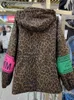 Parkas pour femmes Wo GBYXTY Vintage imprimé léopard surdimensionné épais manteau matelassé femmes hiver Streetwear lâche à capuche coton rembourré veste Trench L230915