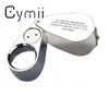 Cymii Horlogereparatietool Metaal Juwelier LED Microscoop Vergrootglas Vergrootglas Loep UV-licht met plastic doos 40X 25mm302e