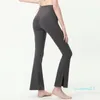 AL0LULU pantaloni da yoga da donna a vita alta sollevamento fianchi pantaloni slim campana divisa Fitness pant269t