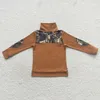 Clothing Sets Wholesale Western Boutique Baby Boys Clothes Army Green Zip-up Long-sleeved Top For T-shirt Kids