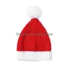 Beanie/Skull Caps Ball Hats Men Women Baggy Warm Cloghet Winter Wool Knit Ski Christmas Hat Santa Claus Cap Drop Delivery Fashion Acce Dhkra