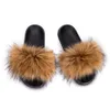 Slippers MPPM Faux Fur Slides Fluffy Sandals Girls Beach Home Plush Sliders Furry Flip Flops Women Shoes Woman 230915