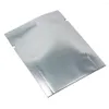 Sacs de stockage DHL 400 pcs / lot 16 / 24 cm argent clair ouvert dessus thermoscellé sac d'emballage alimentaire feuille d'aluminium thé café pochette sous vide 260w