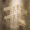 Подставки для зубных щеток Акриловые металлические наборы аксессуаров для ванной комнаты Крючки для хранения Стеллажи для туалетных принадлежностей Полка без ударов Органайзер Настенный 230915