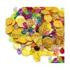 Dekoracja imprezy Treasure e - pirackie złote monety klejnoty na halloweenowe dekoracje grę uprzejmy