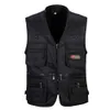 Men's Vests Men Cotton Multi Pocket Vest Summer Male Casual Thin Sleeveless Jacket With Many Pockets Mens Pographer Baggy Waistcoat 230914