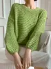 Kadın Sweaters% 18 Yün Sweater Kırpılmış Üst Kadın Pullover 2023 Sonbahar Kış İngiltere Tarzı Gevşek Vintage O-Neck Out Örgü Çekme