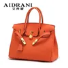 Handbag Platinum Designer First Layer Cowhide Large Bag Leather Women's Capacity Temperament Lychee Pattern