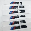 3D Glossy Black Glossy M1 M2 M3 M4 M5 X3M Emblema cromatico Emblema Styling Fender Badge Trunk Logo Adesivo per BMW E46 E90 Accessori per auto293H