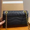 Designer francês nova onda crossbody saco paris luxo mulheres em forma de v acolchoado sacos de ombro de alta qualidade senhoras couro genuíno corrente aleta saco luxuoso miss satchel