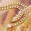 Hip Hop Mens Real Solid 14k Guldfylld halsband kubansk länkkedja 24-26 tum ny246h