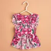 Vestuário para cães Flutter Manga Flor Vestido Roupas Doce Bonito Cães Pequenos Roupas Gato Verão Fino Coreano Moda Kawaii Girl Pet Produtos