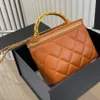 Kvinnor Luxury Brand Bag Box Bag Handväska Crossbody Bag Metal Chain Ryggsäck Handle Box BOG MINI STORLEK 17 CM
