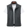 Men's Vests Spring Mens Outdoor Vests Multi-pockets Hiking Work Pography Vest Man Fish Vest Waterproof Breathable Waistcoat Big 7XL 230915